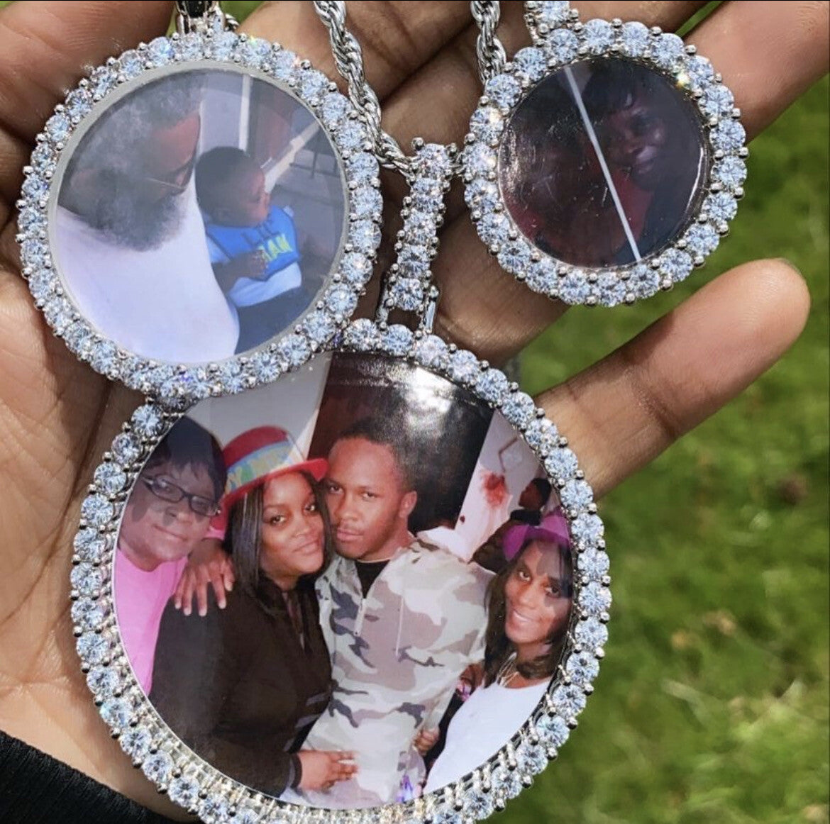small photo necklace