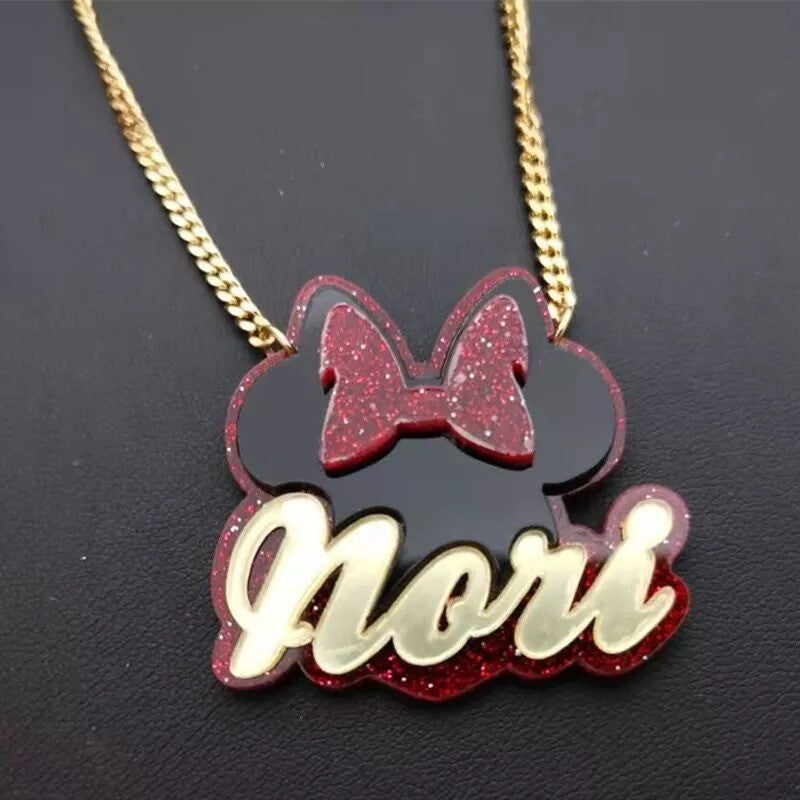custom minnie mouse necklace