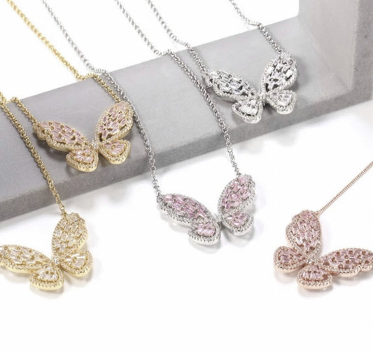 Crystal Butterfly Necklace