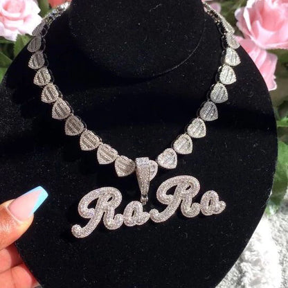 Diamond Heart Link Necklace