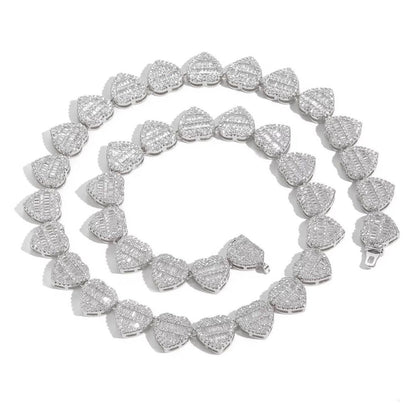 Diamond Heart Link Necklace