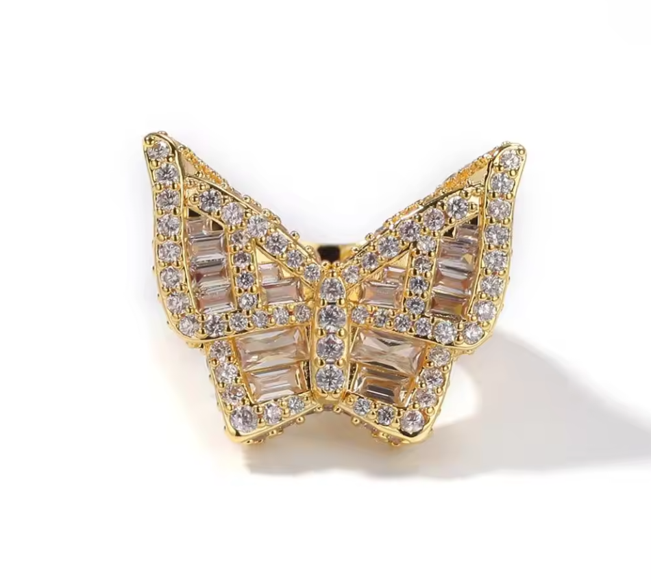 butterfly iced ring