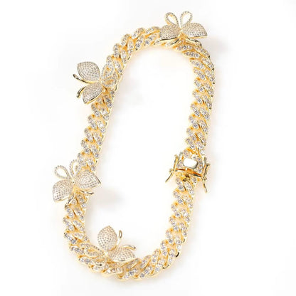 Butterfly Cuban Link Necklace