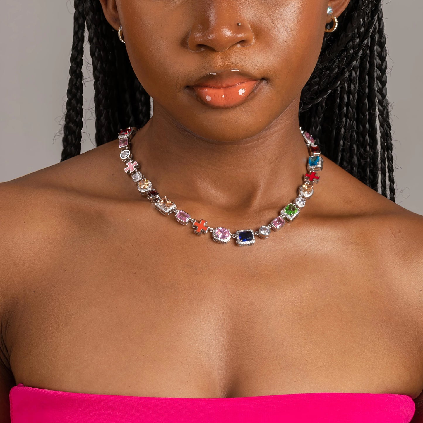 multi gemstone necklace