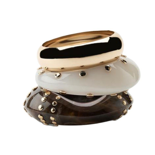 Rivot Acrylic Bangle Set