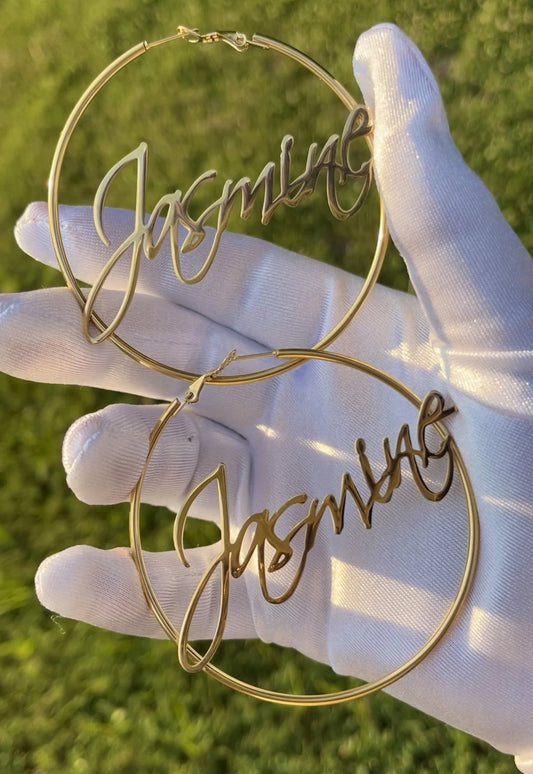 "Baddie" Custom Hoop