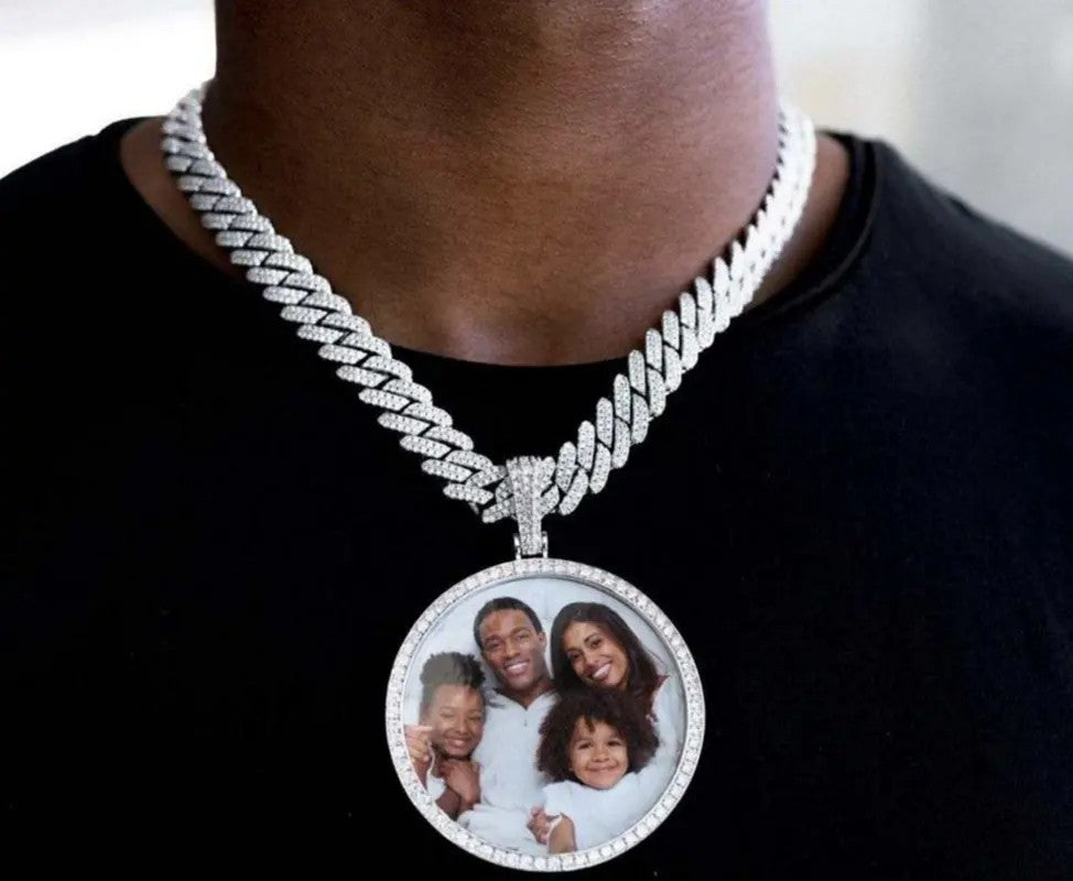 large photo necklace