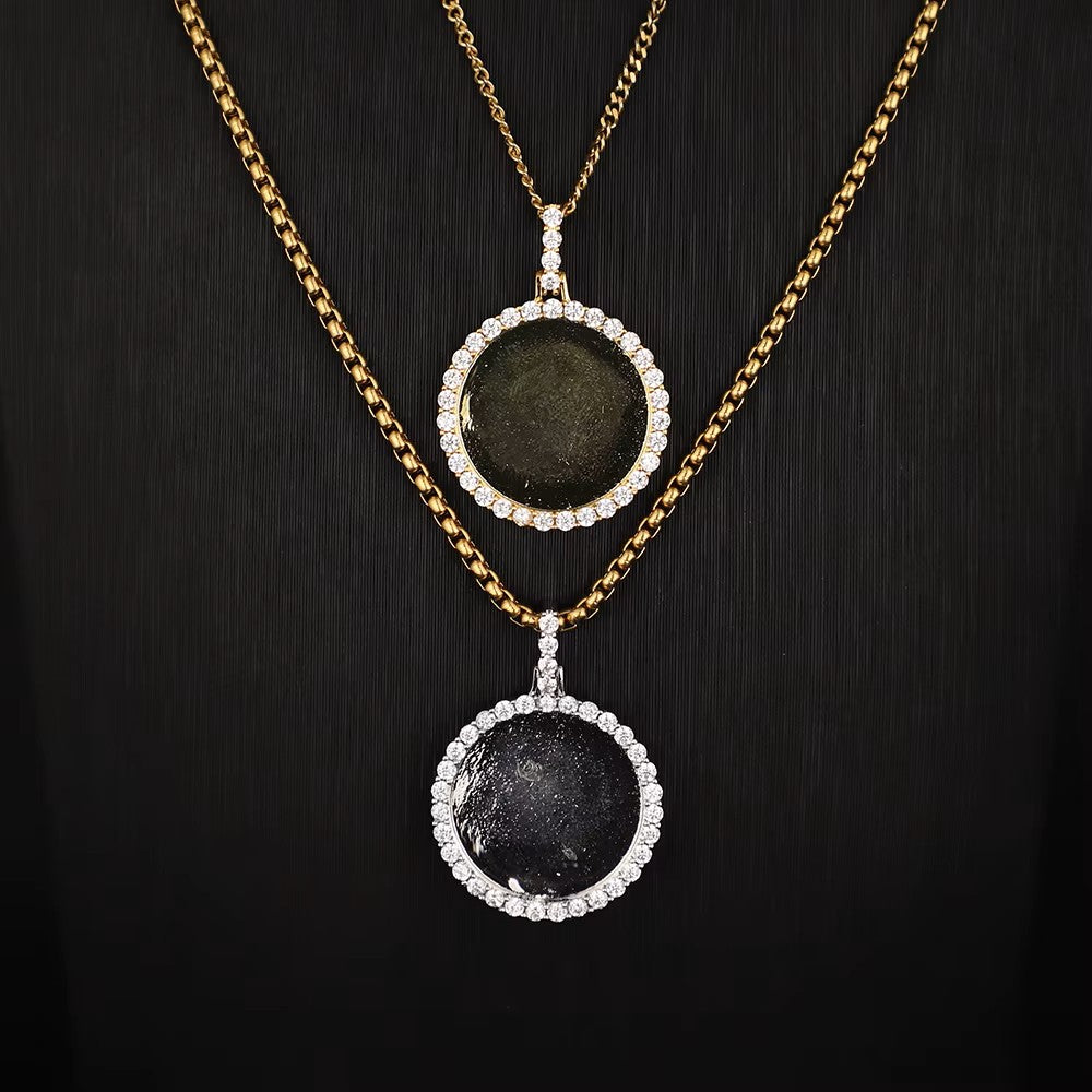 small photo necklace
