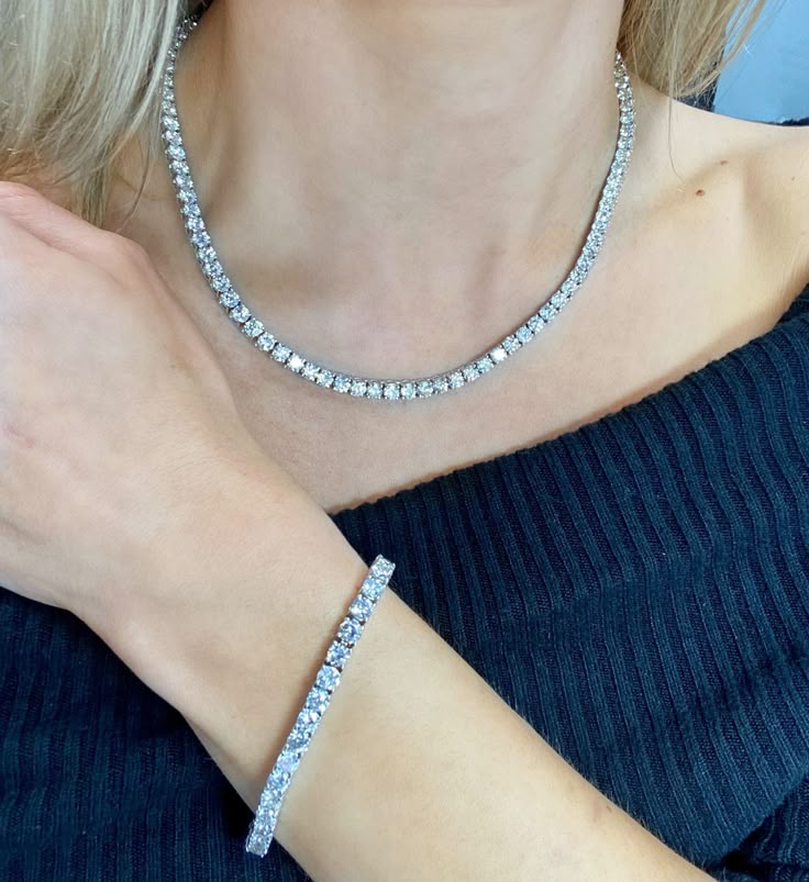 tennis necklace set
